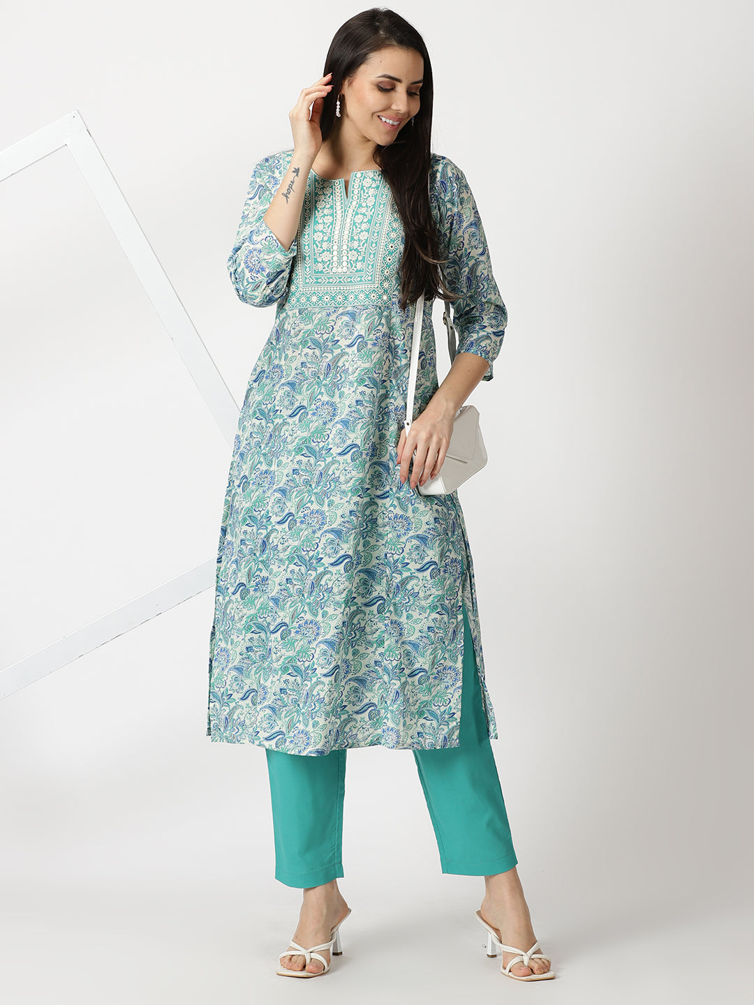 Buy This Ginny Fashion kurti With Palazzo/Plazo Set has beautifully design  by latest creation of Ginny Fashion.Cotton Fabric Light in weight and keep  you at ease all day. The combination of Solid
